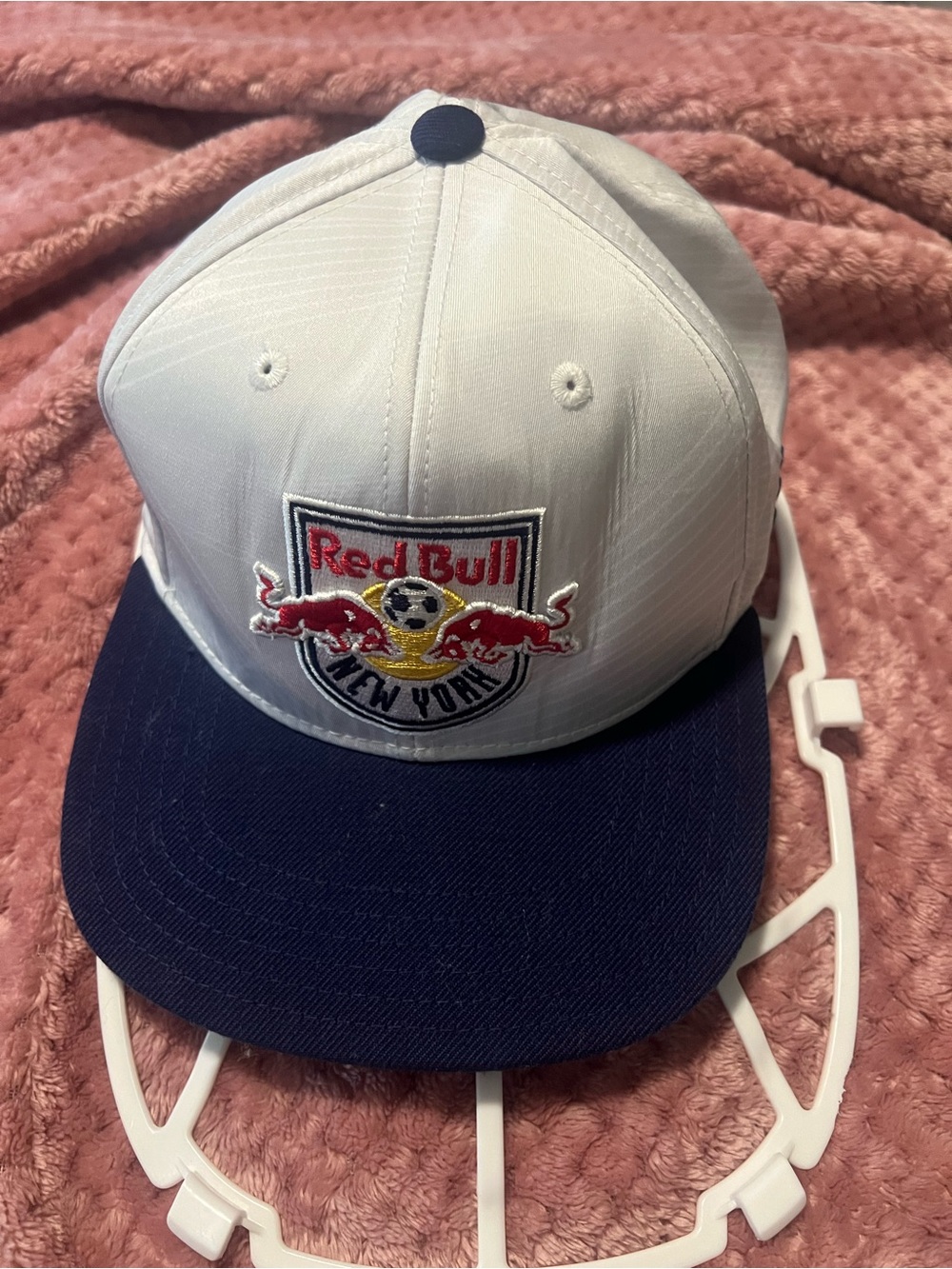 Red Bull New York  White and Navy Snapback Hat Youth
